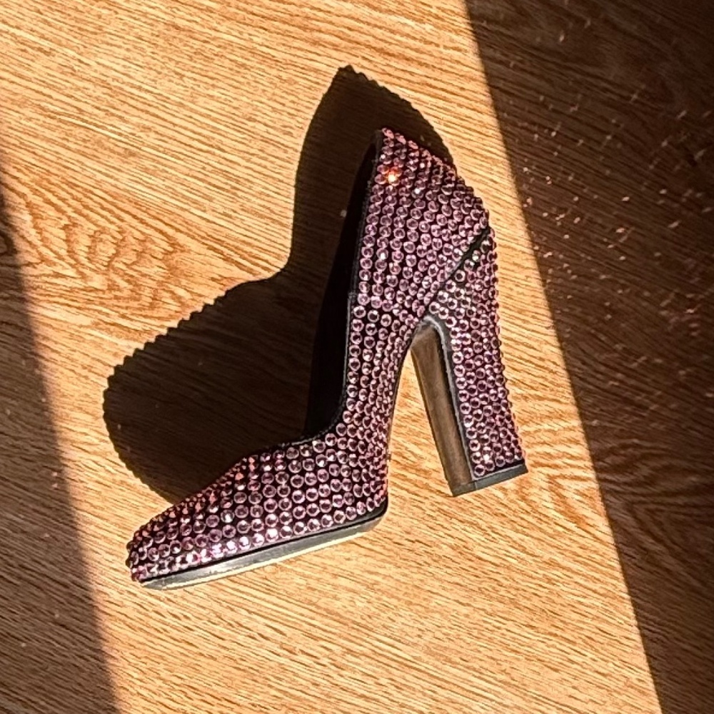 Prada Crank Heels pink Swarovski crystals,RunwayMilan Fashion Week 2019. Size 37 - Picture 6 of 7